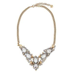 Stella and Dot Zora Gold/Silver/Crystal necklace